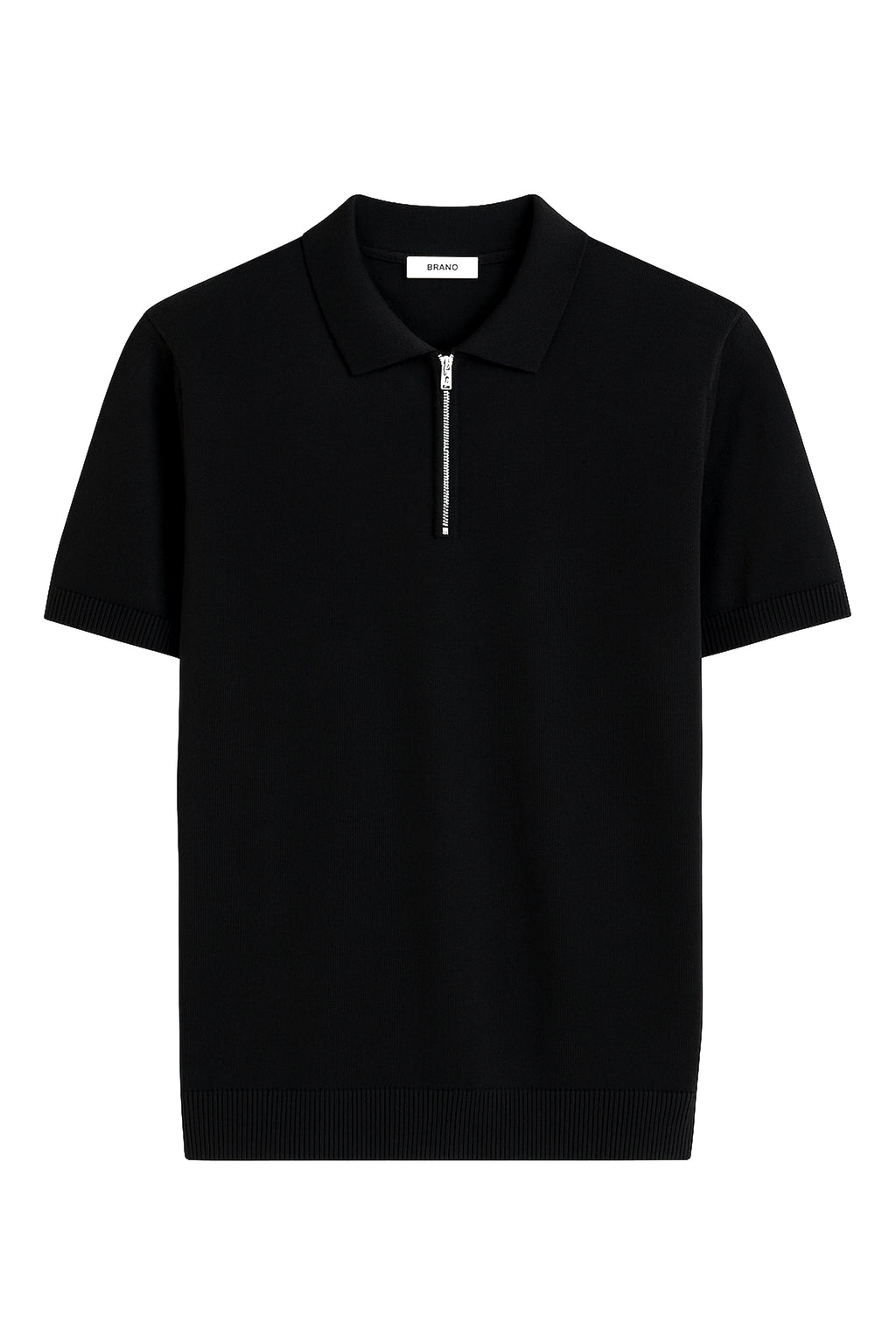 Polo a maniche corte con zip