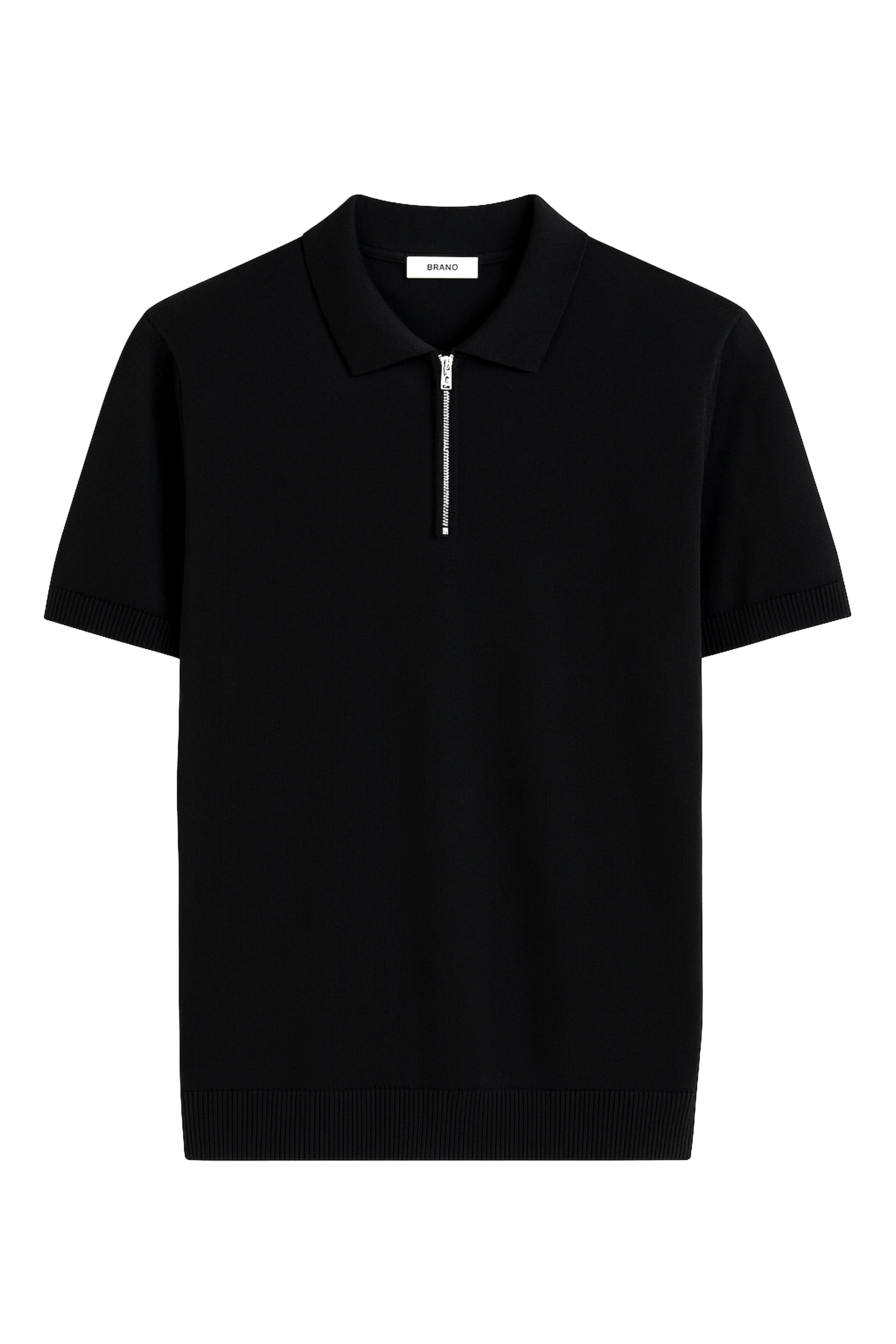 Polo a maniche corte con zip
