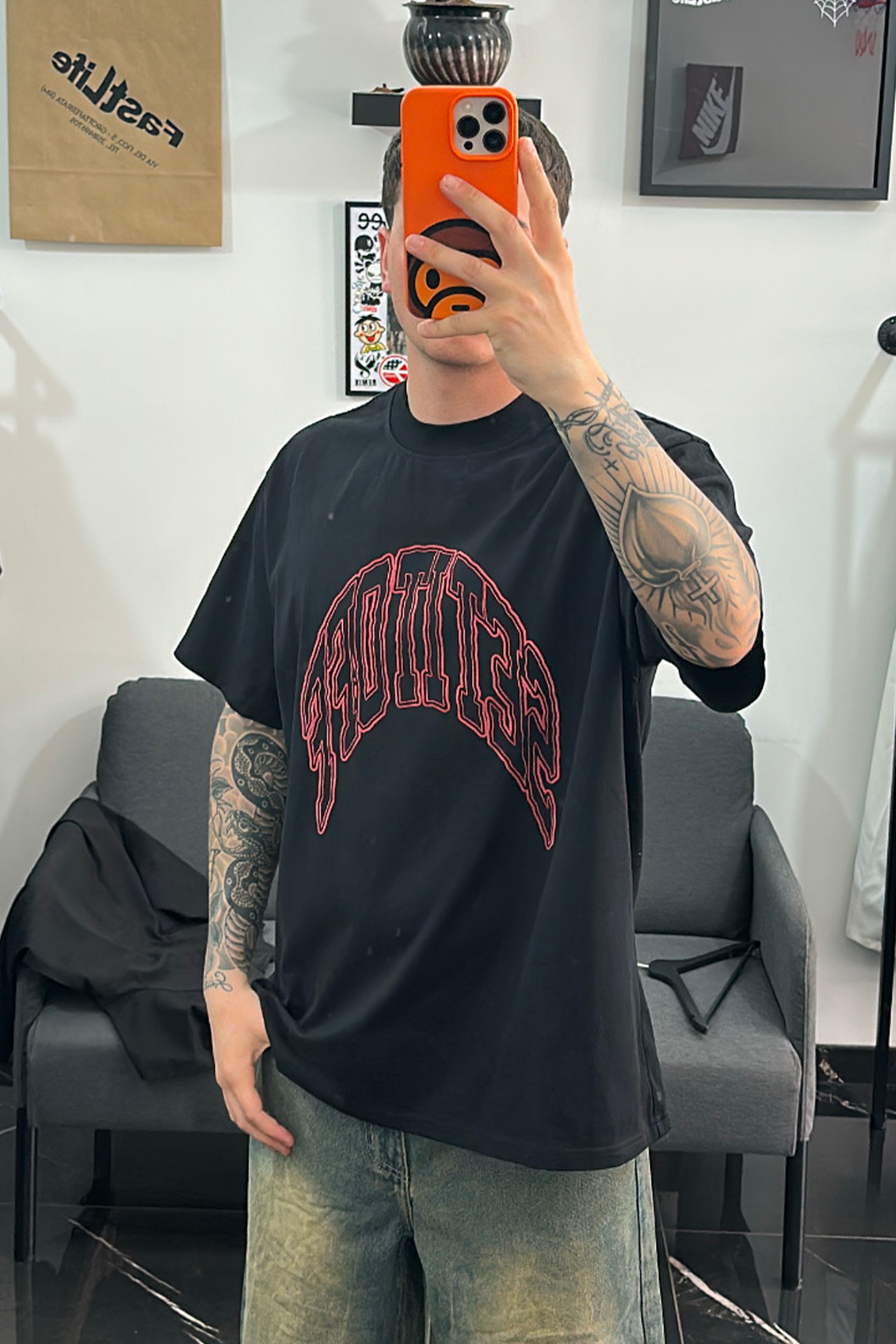 Maglia oversize fit fantasia