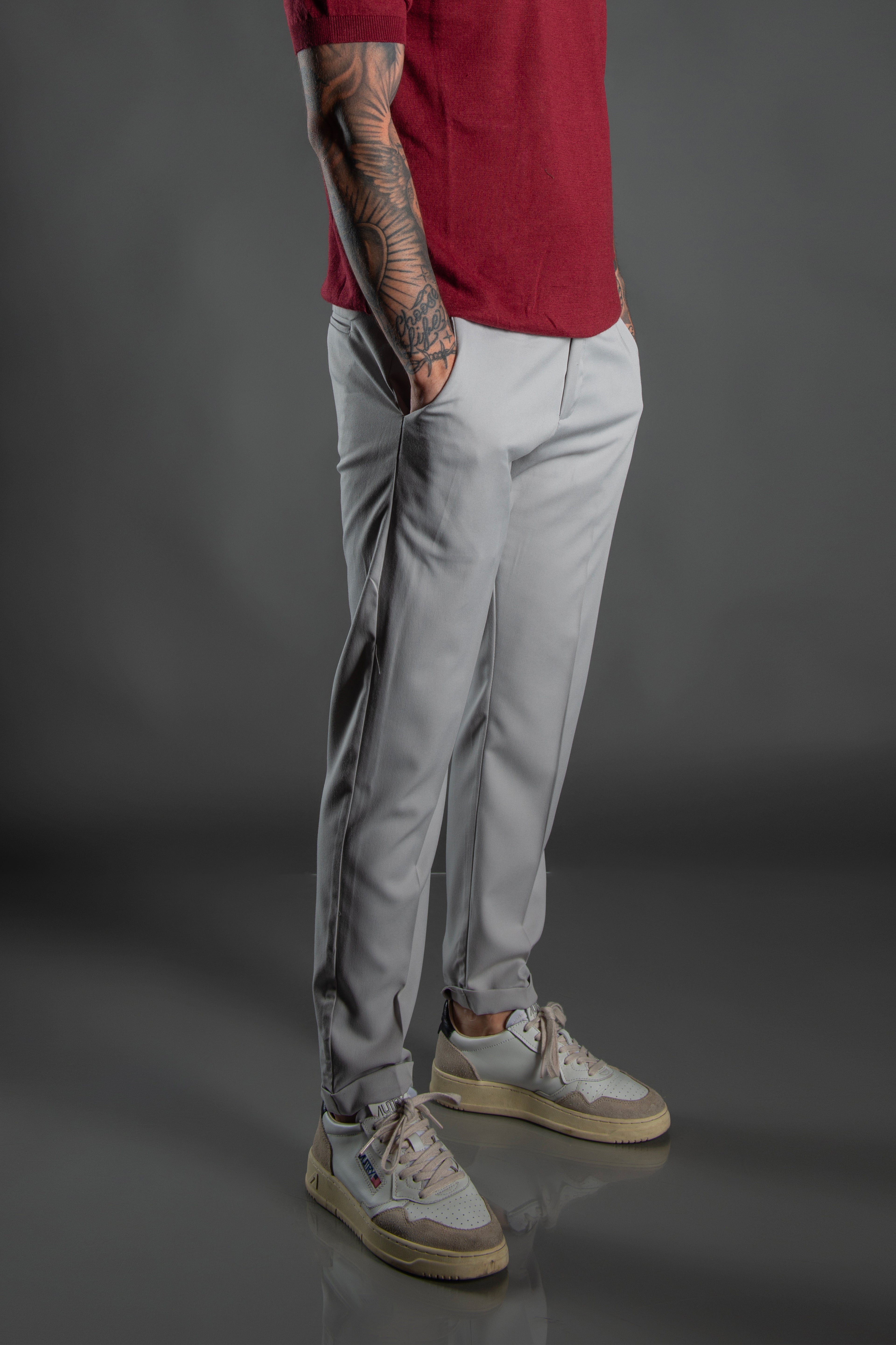 Pantalone con risvolto cucito - Regular fit