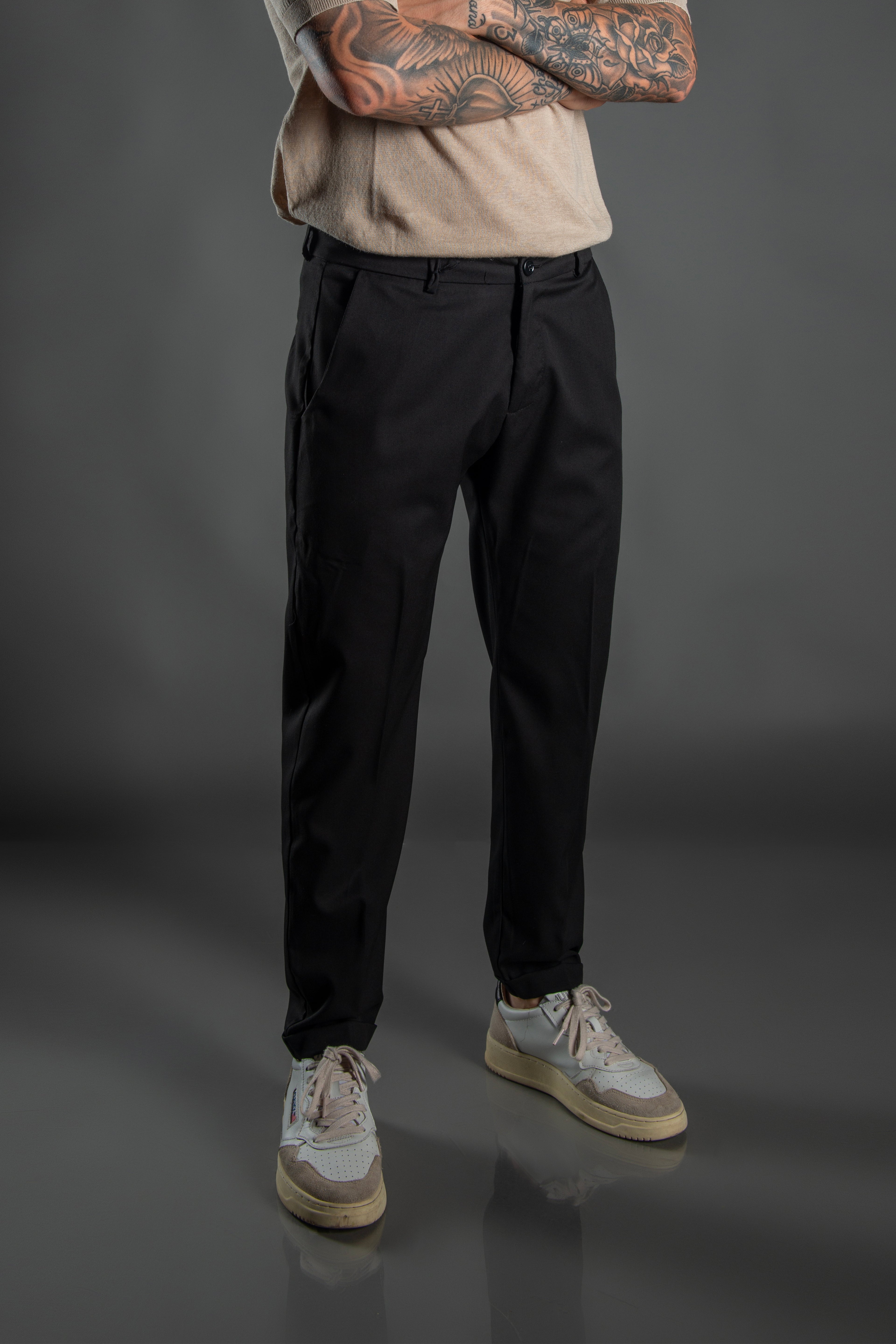 Pantalone con risvolto cucito - Regular fit