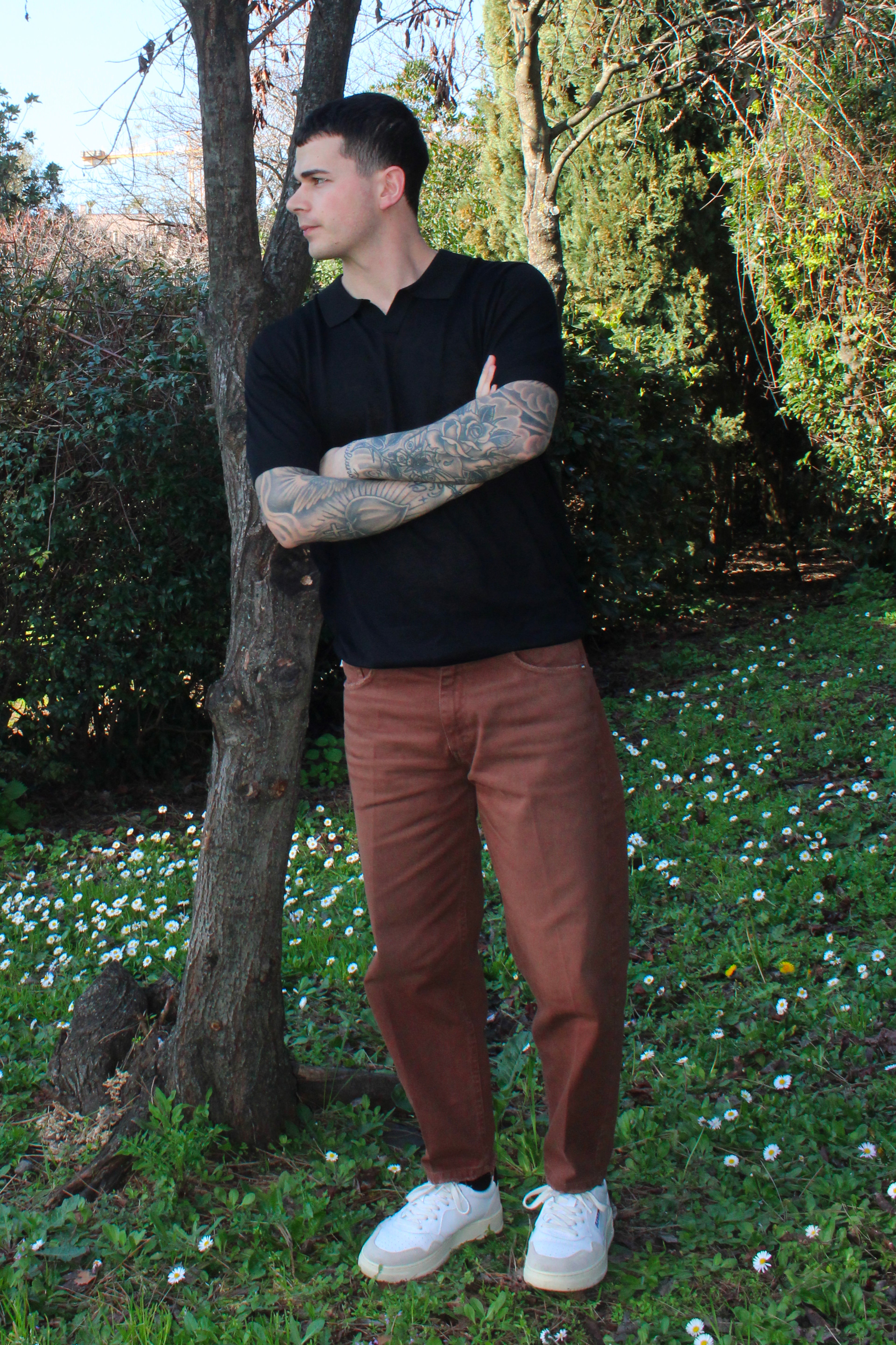 Jeans balloon fit con sfumature