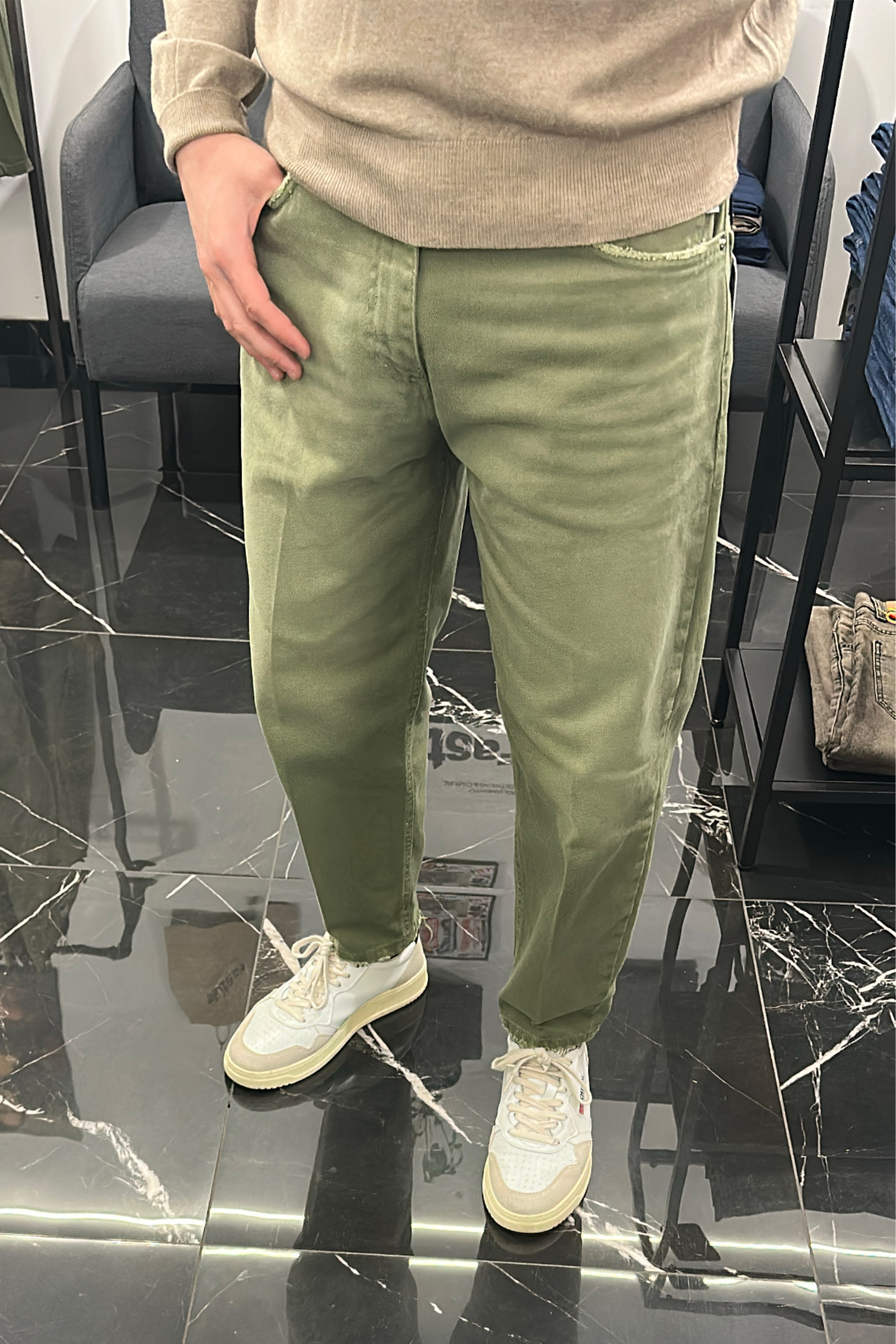 Jeans balloon fit con sfumature