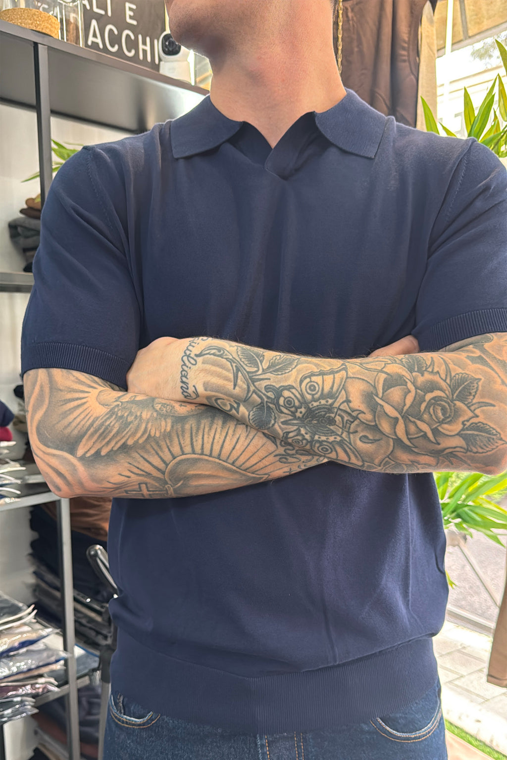 Polo strutturata a maniche corte - 100% cotone