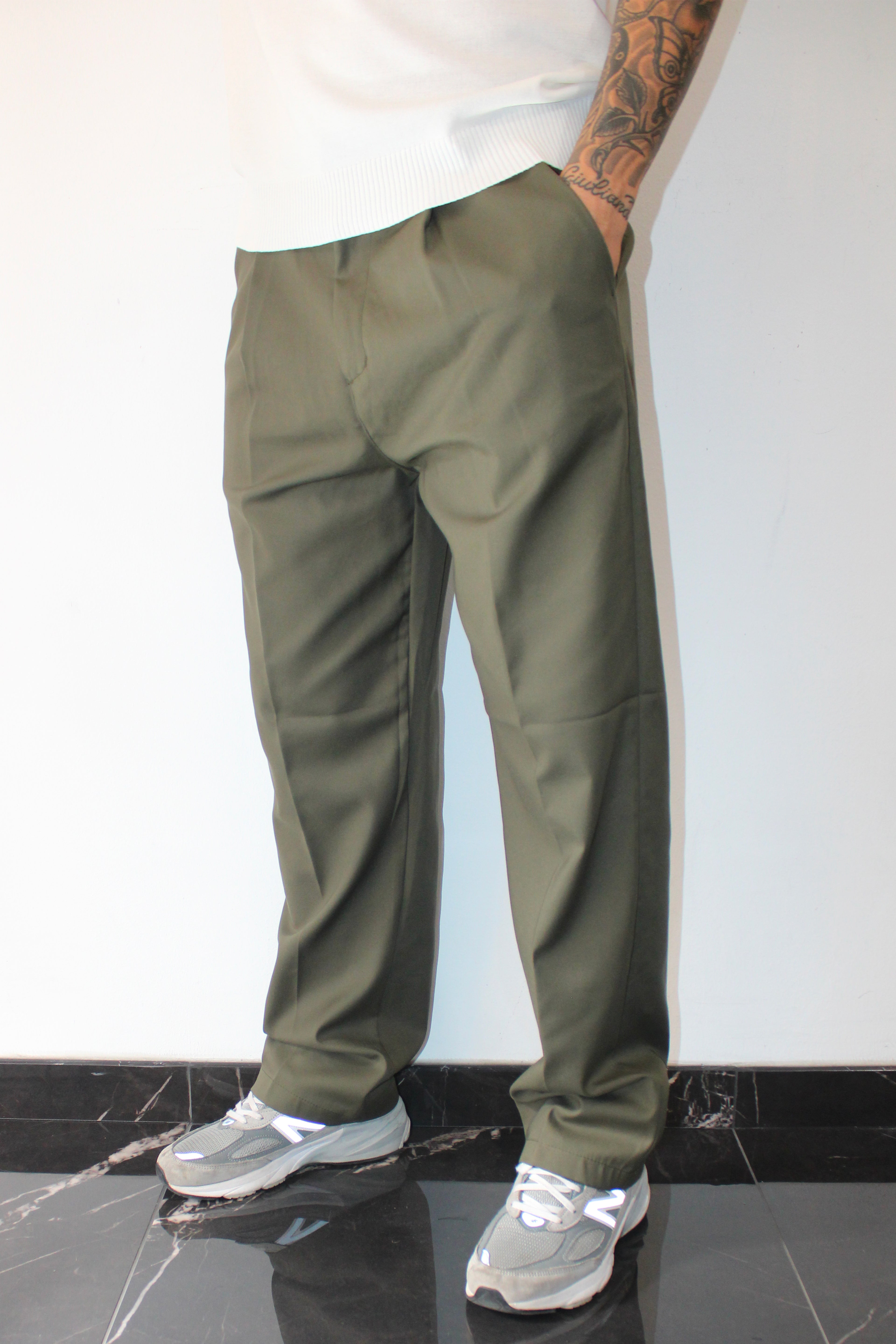 Pantalone sartoriale fondo morbido con laccio