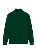 Maglione con zip intera - 20% lana