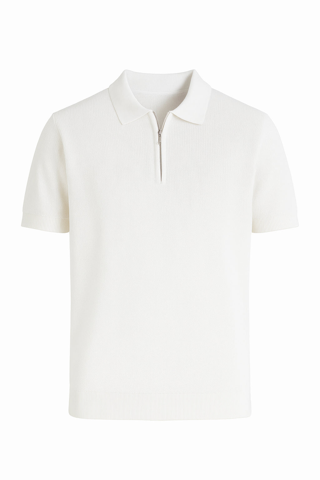 Polo a maniche corte con zip