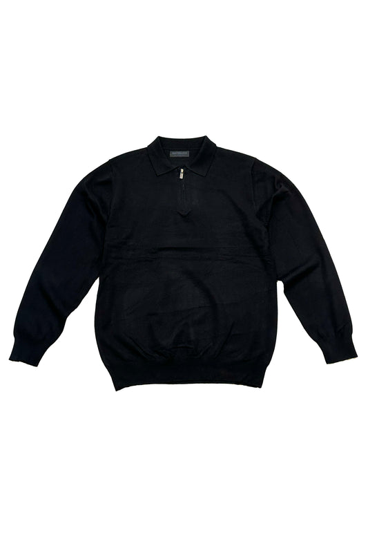 Polo a manica lunga con zip
