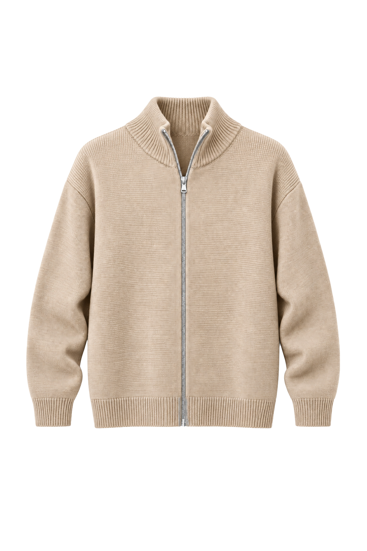 Maglione con zip intera regular fit