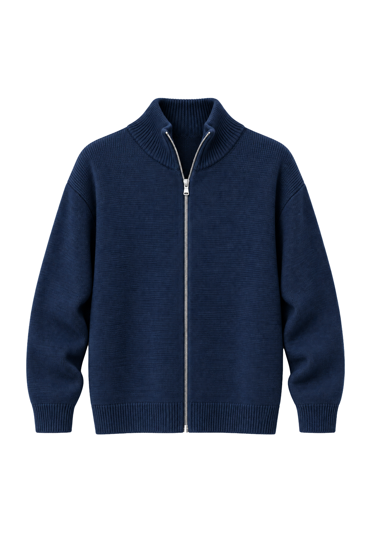 Maglione con zip intera regular fit