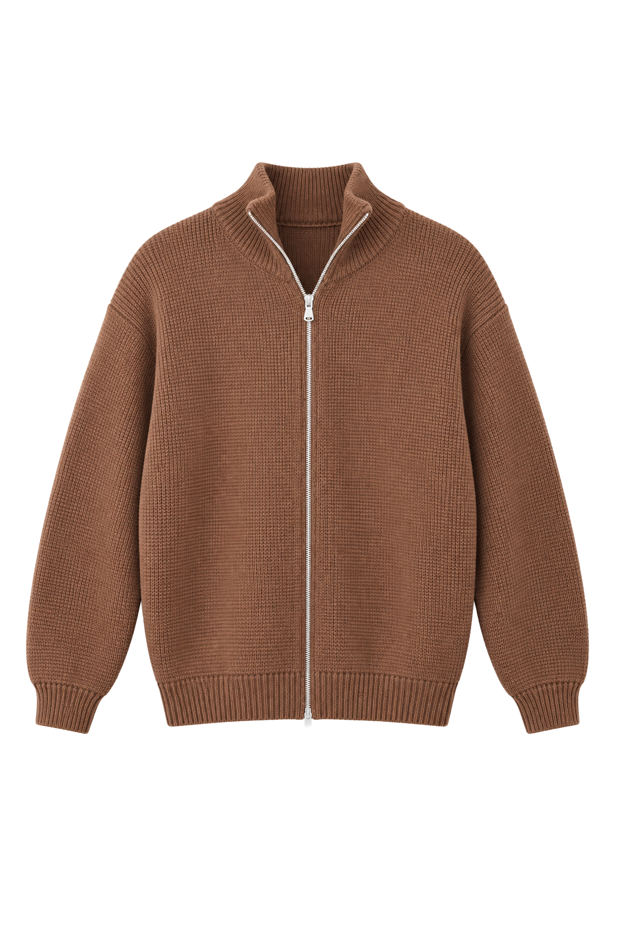 Maglione con zip intera regular fit