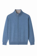 Maglione con zip intera - 10% Cashmere
